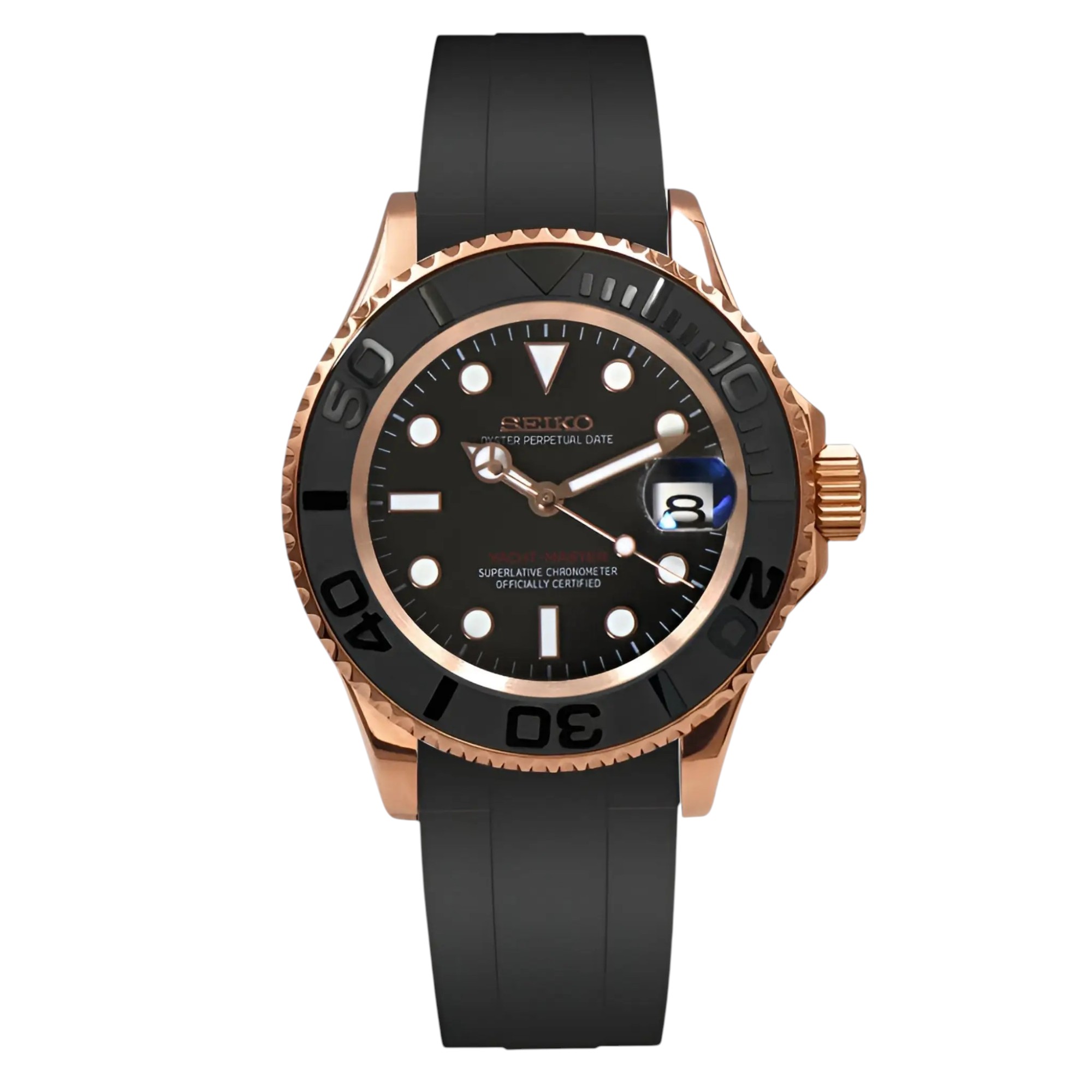 Yacht Master Rose Gold Black Mod